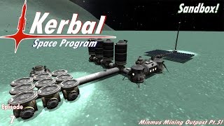 KSP  Ep 7  Minmus Mining Outpost Pt5 [upl. by Nnaeirual]