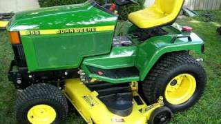 John Deere 455 diesel mower walk around [upl. by Netsrejk]