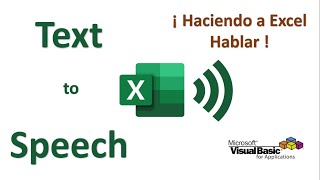 Macros Excel – VBA 27 Haciendo a Excel Hablar  Text to Speech [upl. by Cigam]