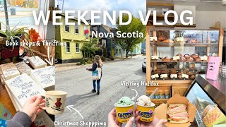 Wholesome Nova Scotia weekend ☕️📚  Thrift stores cafes book shops amp holiday shopping [upl. by Birck]