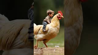 Rooster walk with childshorts ytshorts [upl. by Waller]