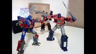 Optimus prime vs Sentinel prime stop motion [upl. by Aiehtela402]