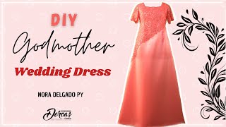 Como hacer un vestido para madrina de boda Vestido para Señora [upl. by Ahsinej]