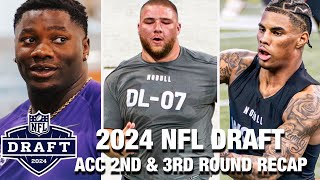 2024 NFL Draft ACC Second amp Third Round Recap [upl. by Cosette688]