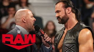 Drew McIntyre will face CM Punk inside Hell in a Cell at Bad Blood Raw highlights Sept 9 2024 [upl. by Viole]