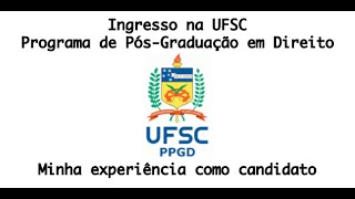 Como ingressar no mestrado em Direito da UFSC [upl. by Aiym975]