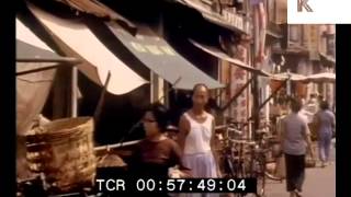 Late 1960s 1970s Singapore Chinatown Street Scenes Rare 35mm Footage [upl. by Ylro]