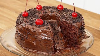 BOLO DE CHOCOLATE DE FESTA  SIMPLES COM COBERTURA QUE NÃO VAI AO FOGO  Gabriel Freitas [upl. by Yelssew431]