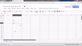 GOOGLE TABLEUR 2 saisir et modifier intitulé [upl. by Tedmund]