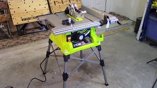 How To Set Up Your New Ryobi Portable Table Saw [upl. by Teria142]