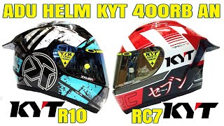 KYT R10 VS KYT RC7  HELM KYT FULL FACE 400 RIBUAN [upl. by Jimmy]