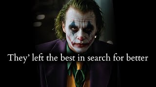 They left the Best in search for Better now let them Search amp Suffer  Joker Speech [upl. by Ydissahc]