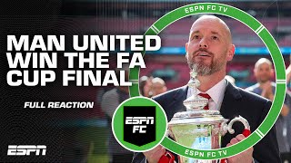 FULL REACTION Manchester United WINS the FA Cup Final 🏆 Erik ten Hags last match with UTD 🤔 [upl. by Thurber]