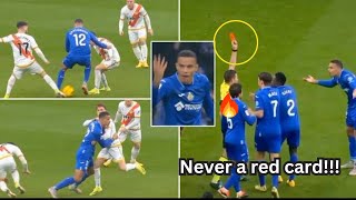 Crazy 😳 Mason Greenwood RED CARD today during Getafe vs Rayo Vallecano [upl. by Snook283]