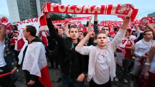 Hymn Polski przed meczem PolskaRosja Euro 2012 strefa kibica Katowice [upl. by Soneson]