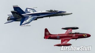 CF18 Hornet Demo and RCAF Heritage Flight  Airshow London 2018 [upl. by Engud]