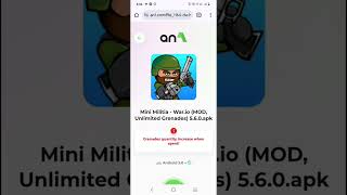 how to download mini militia mod apksure deepesh op modapk [upl. by Amlet]