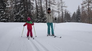 Tauplitzalm na běžkách s dětmi [upl. by Ardnahcal223]