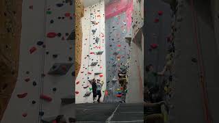 Climbing a freshly set Arête wall at an indoor climbing centre [upl. by Buskirk992]