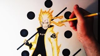 Cómo dibujar a Naruto en Modo Sabio de los 6 caminos  How to Draw Naruto Six Paths  ArteMaster [upl. by Cicenia132]