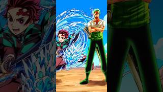 Tanjiro vs Zoro  who is stronger  demonslayer onepiece [upl. by Nace]