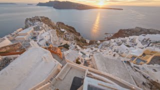 Santorini Sunset Oia  Captured with an FPV Drone during covid quarantine [upl. by Irovi120]