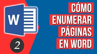 Como Enumerar Paginas en Word desde Cualquier Pagina [upl. by Stephan]