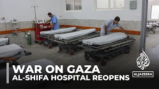 Gaza’s alShifa Hospital reopens after being left in ruins by Israeli attacks [upl. by Karame240]