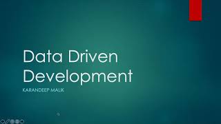 Data Driven Development [upl. by Elleined]