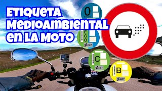 Etiqueta medioambiental en la moto resubido [upl. by Ahsinrac346]