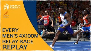 INCREDIBLE Speed  Every Men’s 4x100 Relay Race  Berlin 2018 [upl. by Edme]