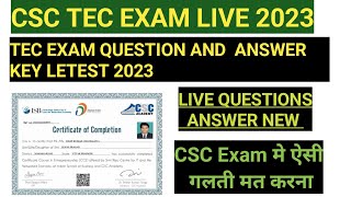 TEC CSC ID For Final Exam CSC Exam Question And Answer  CSC ID For Exam2024 [upl. by Ignatzia178]