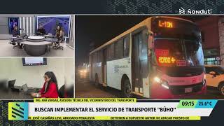 Proyecto quotbúhoquot sistema de transporte nocturno [upl. by Nairdna]