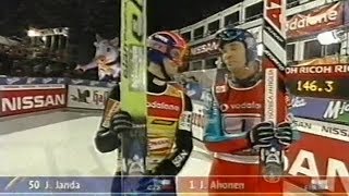 Janne Ahonen vs Jakub Janda  54 Turniej Czterech Skoczni 20052006 [upl. by Ermengarde]