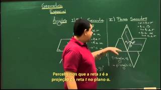 Ângulo entre reta e plano e ângulo entre planos  Aula 05  Legendado [upl. by Lyndell]