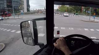 Relaxing Drive out of Stockholm City  Scania P280 [upl. by Atihana451]