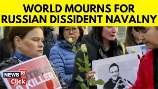 Navalny Death News  Supporters Ally Across The World Mourn For Russian Dissident Navalny  N18V [upl. by Thirzi172]