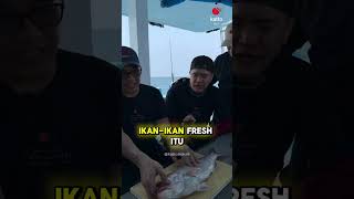 Pernah cobain ikan baru mati 1x15 mnt tangkap langsung dimakan sashimi sashimilover fishingtrip [upl. by Ettennod441]