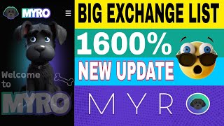 Myro Token Big Pump 1600 😲 Myro Token Price Pridiction 2024  Myro Token 1000x Bull Run Updates 🔥 [upl. by Jordana]