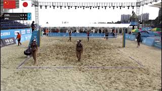 Volleyball World Beach Pro Tour 🌍Qidong🇨🇳Future 🇯🇵vs🇨🇳 [upl. by Siramad]