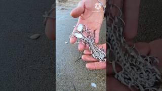 Fortune found in beach 😱 shorts ytshortsindia metaldetecting fortune videoshort treasure [upl. by Aitropal]