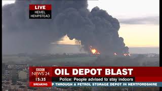 Buncefield Oil Depot Disaster  BBC News 24  11122005  0330pm [upl. by Atiseret]