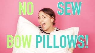 DORM DECOR No Sew Bow Pillows [upl. by Atilehs]