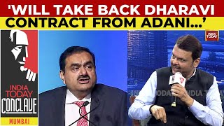 Will Take Back Dharavi Contract From Adani Group If State Govt Order Not Obeyed Devendra Fadnavis [upl. by Sophronia]