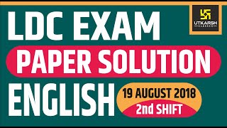 LDC EXAM  19 Aug 2018  English Questions Solution  Answer Key [upl. by Sands]