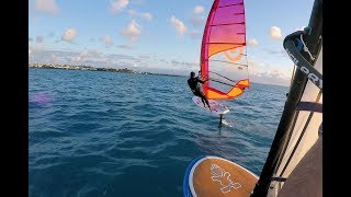 Bermuda Windsurfing  Starboard FType 148 Windfoil Foil Box Conversion [upl. by Ardnuat102]