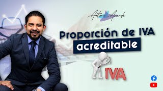 Proporción de IVA acreditable [upl. by Ahseiyn279]