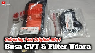 BUSA CVT DAN FILTER UDARA MIO J  UNBOXING  tiangalit75 [upl. by Coucher]