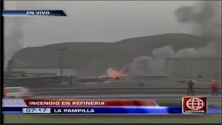 Incendio en refineria La Pampilla [upl. by Malissia]