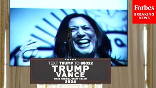 Please Take A Look Trump Plays Video About Jocelyn Nungaray To Slam Kamala Harriss Character [upl. by Olegna]